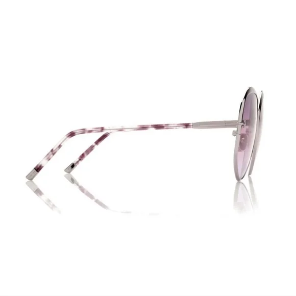 NEW Tom Ford Women's Designer Round Violet Sunglasses FT091314Z Metal Frame - Picture 3 of 5
